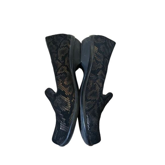 Dansko Olivia Black Bronze Metallic Leopard Animal Print Slip on Loafers size 39 - Picture 4 of 9